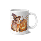 Autumn Moon Rabbit 11 oz White Ceramic Mug