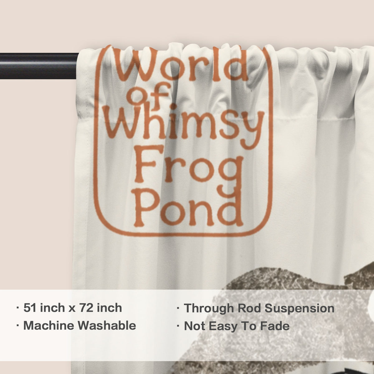 World of Whimsy Frog Pond 51 x 72 in Door Curtain (QUE)