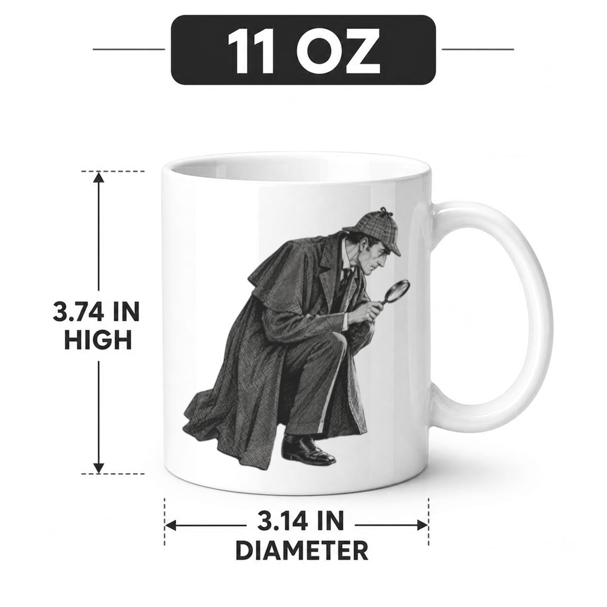 Sherlock Greenhouse Trail 11 oz White Ceramic Mug