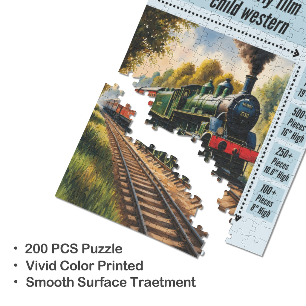 Little Train 10 x 13.94 in 200-Piece Wooden Jigsaw Puzzle (QUE)