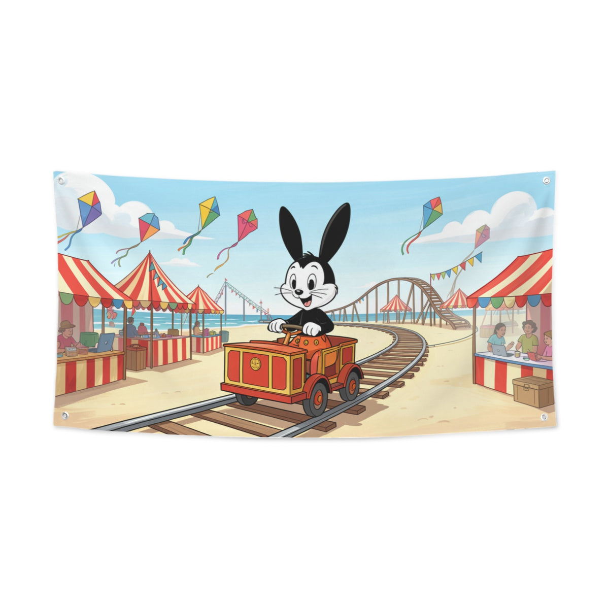 Oswald Carnival Trolley Turn 47 x 24 in Festival Banner