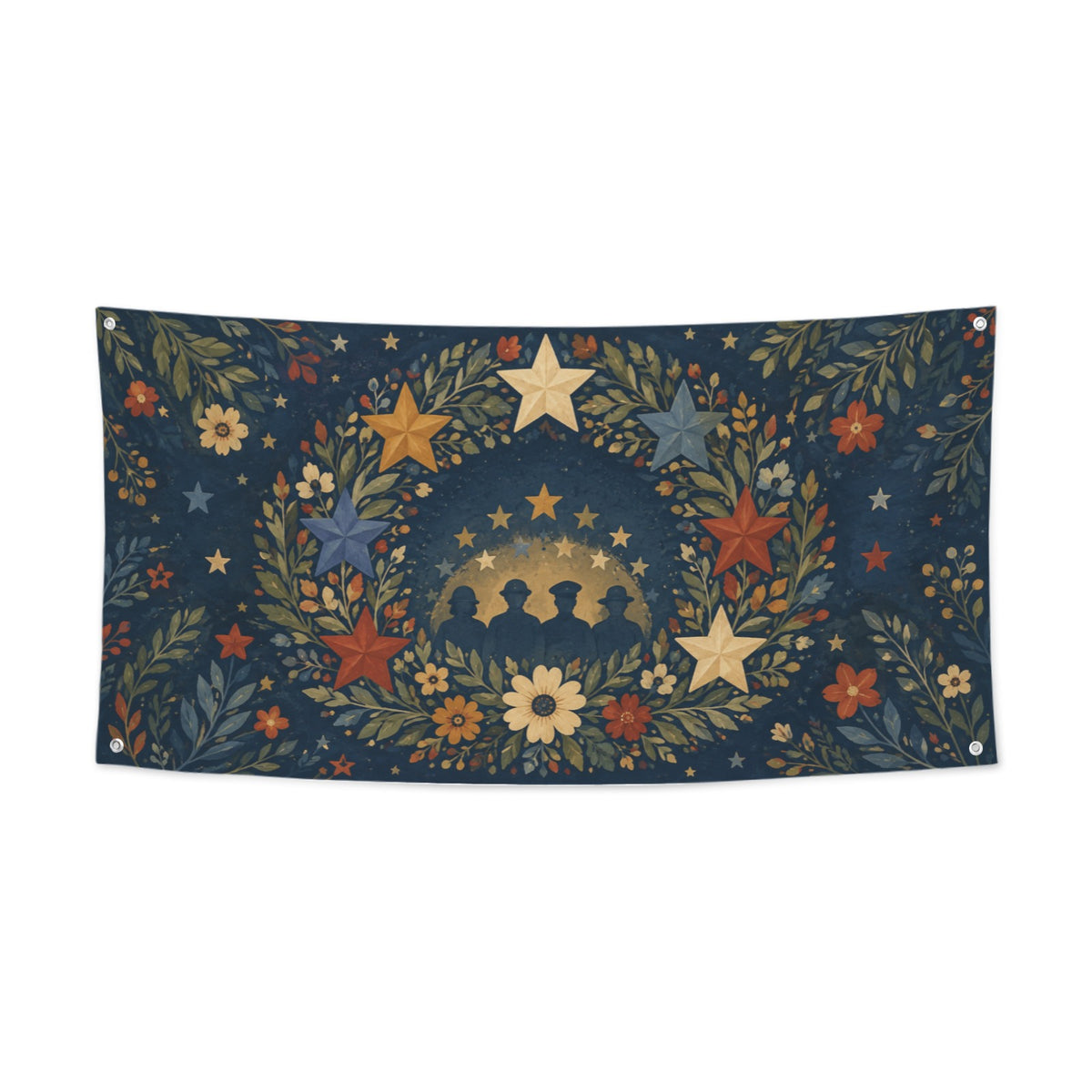Folk Wreath of Thanks 47 x 24 in Festival Banner