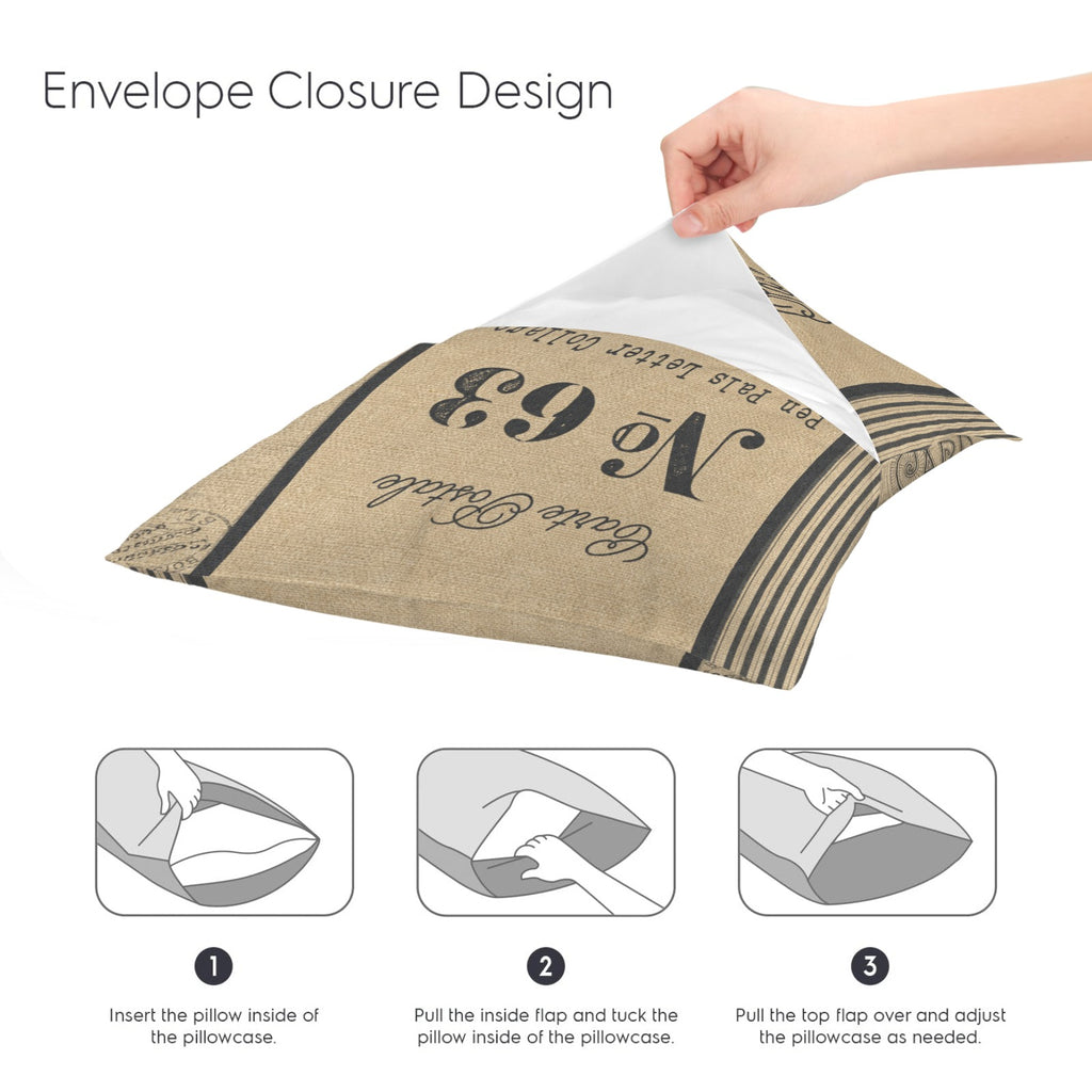 Pen Pals Letter Collage 16 x 16 in Envelope Pillow Case