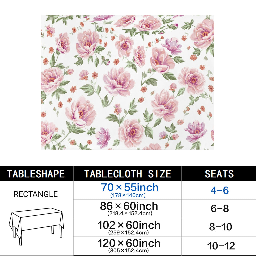 Chinoiserie Vine 178cm x 140cm Rectangular Tablecloth 70x55inch (QUE)