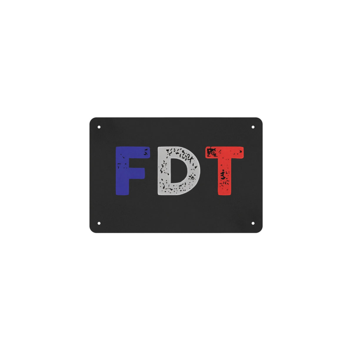 Anti Trump MAGA FDT Resist Democracy Retro 12 x 8 in Metal Tin Sign