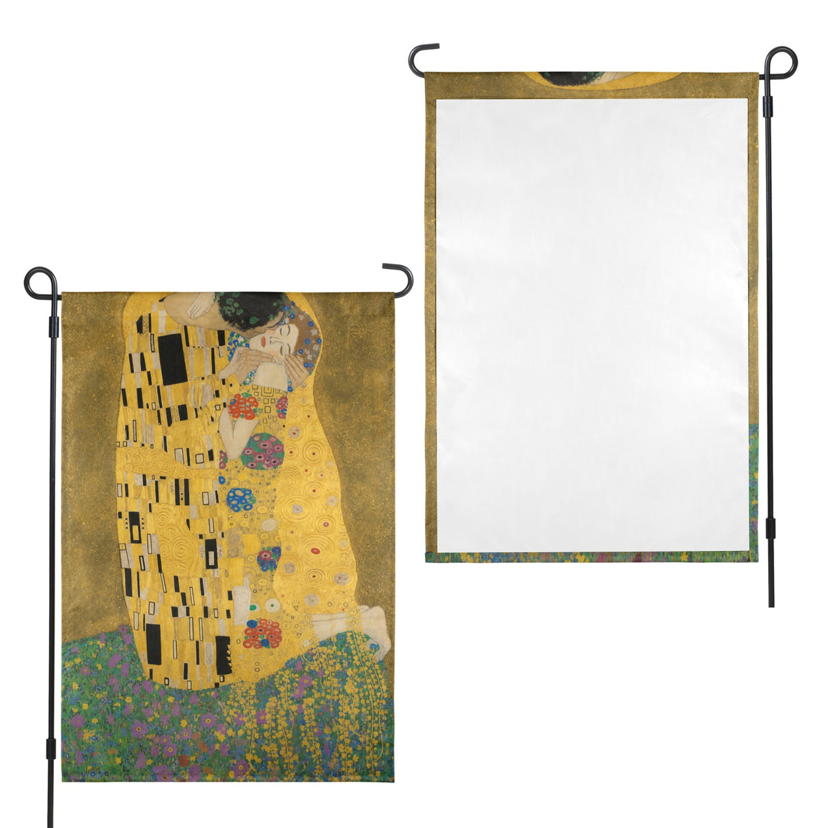 The Kiss Cinema Silhouette 12 x 18 in Garden Flag