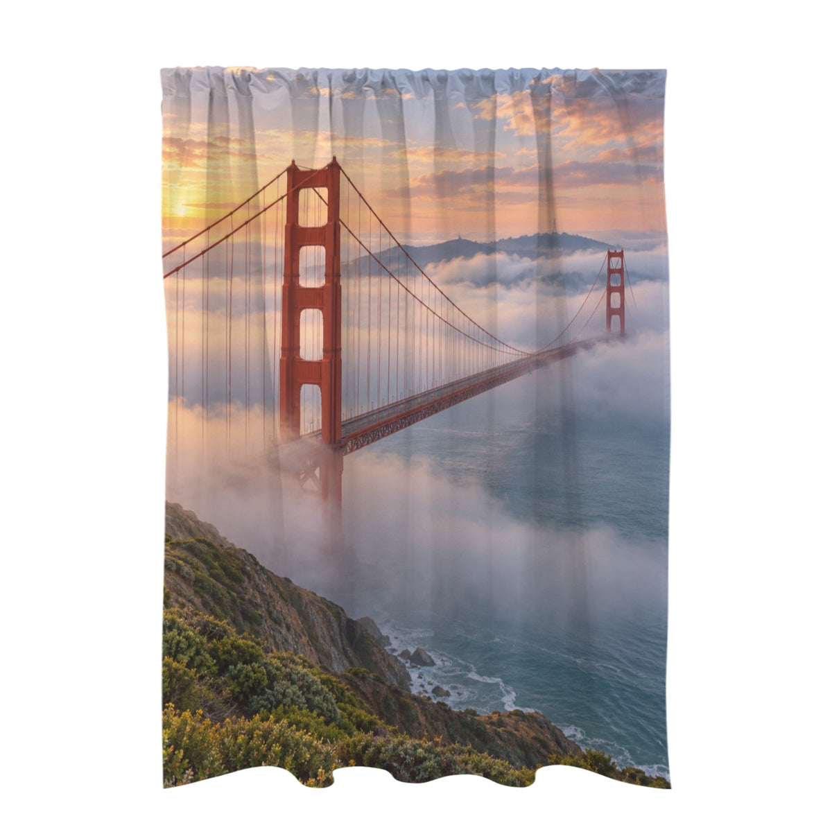 Golden Gate Fog — 51 x 72 in Door Curtain (QUE)