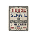 House and Senate Civic Crest 32 x 48 in Micro Fleece Blanket