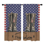Freedom Wordmark Flag 52 x 84 in Window Curtain Set