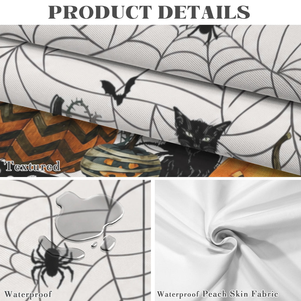 Pumpkin Leaf Border 178cm x 140cm Rectangular Tablecloth 70x55inch (QUE)