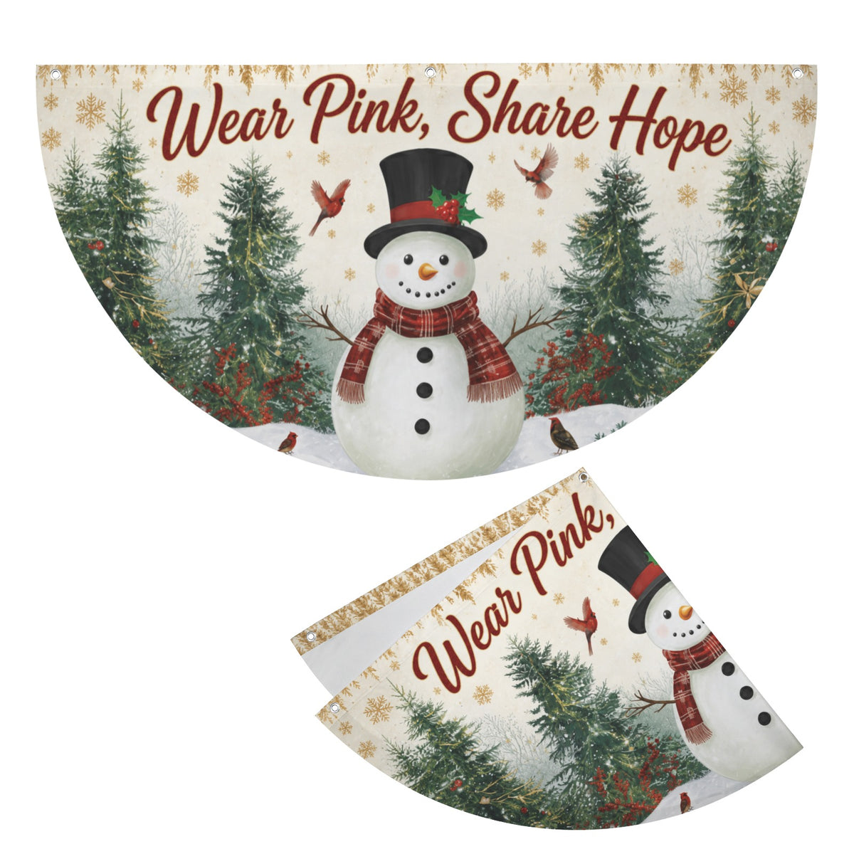 Wear Pink, Share Hope 36 x 18 in Semi Circle Flag