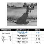 Picnic Dog 178cm x 140cm Rectangular Tablecloth 70x55inch (QUE)