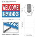Bilingual Welcome 12 x 9 in House Sign