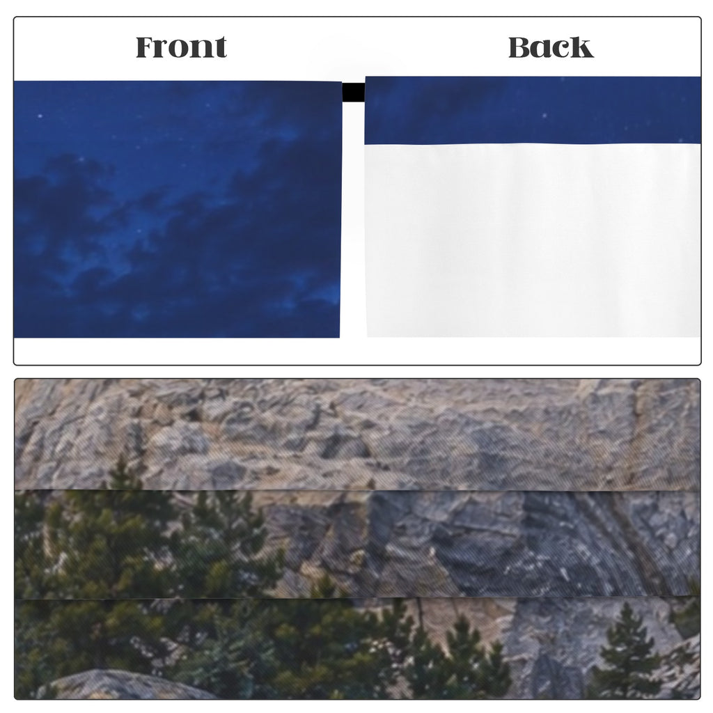 Rushmore Deep-Blue Evening 52 x 84 in Window Curtain Set