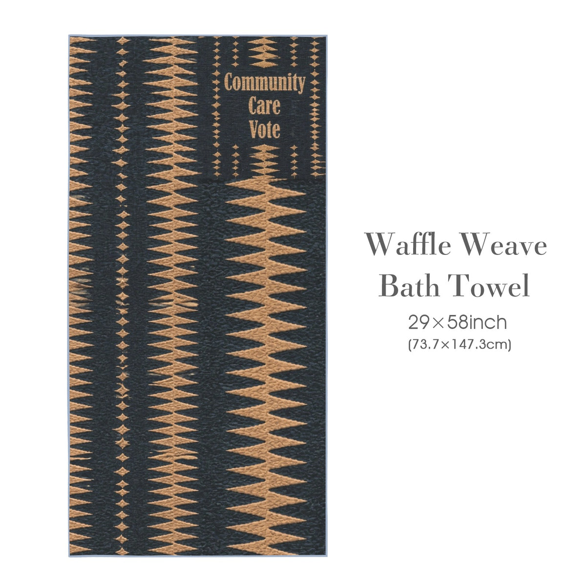 Community Care Vote 29"x58" (QUE) Waffle Weave Bath Towel