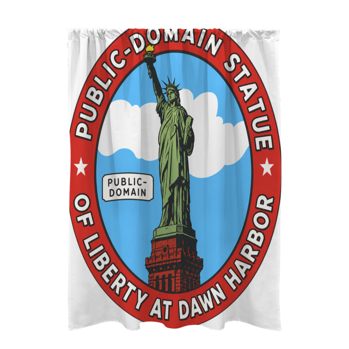 Statue of Liberty Dawn Harbor 51 x 72 in Door Curtain (QUE)