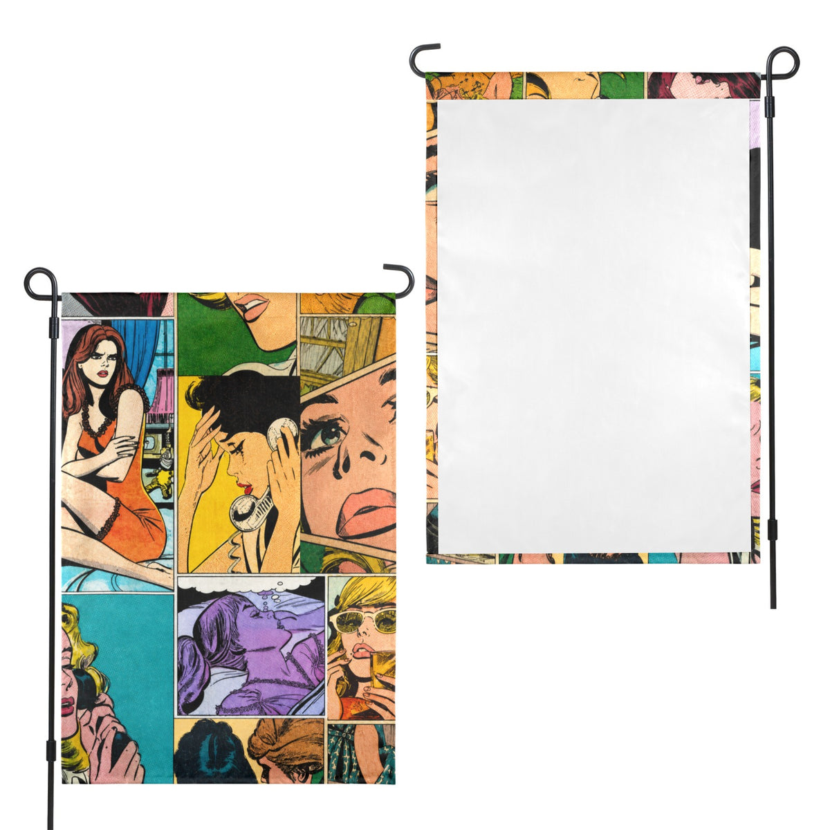 Tintin Travel Comic 12 x 18 in Garden Flag