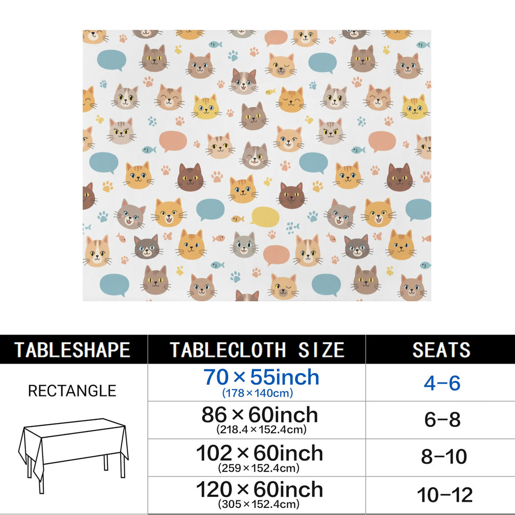 Teal Pumpkin Leaves 178cm x 140cm Rectangular Tablecloth 70x55inch (QUE)