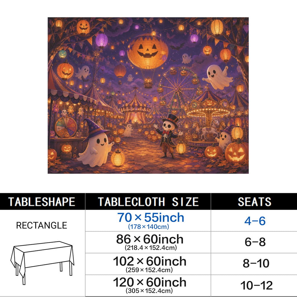 Lantern Carnival 178cm x 140cm Rectangular Tablecloth 70x55inch (QUE)