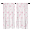 Coquette Ribbon Bows 52 x 84 in Window Curtain Set