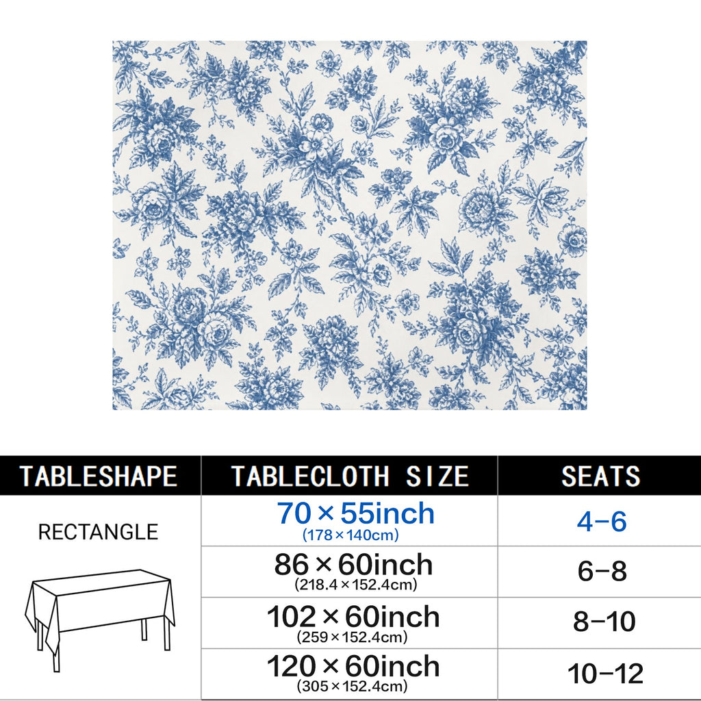 Sage Eucalyptus 178cm x 140cm Rectangular Tablecloth 70x55inch (QUE)