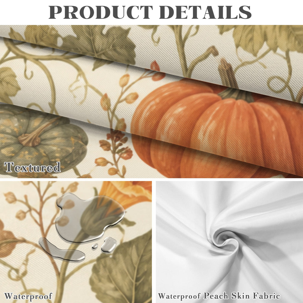 Pumpkin 178cm x 140cm Rectangular Tablecloth 70x55inch (QUE)