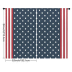Red White Blue Vote Grid 52 x 84 in Window Curtain Set