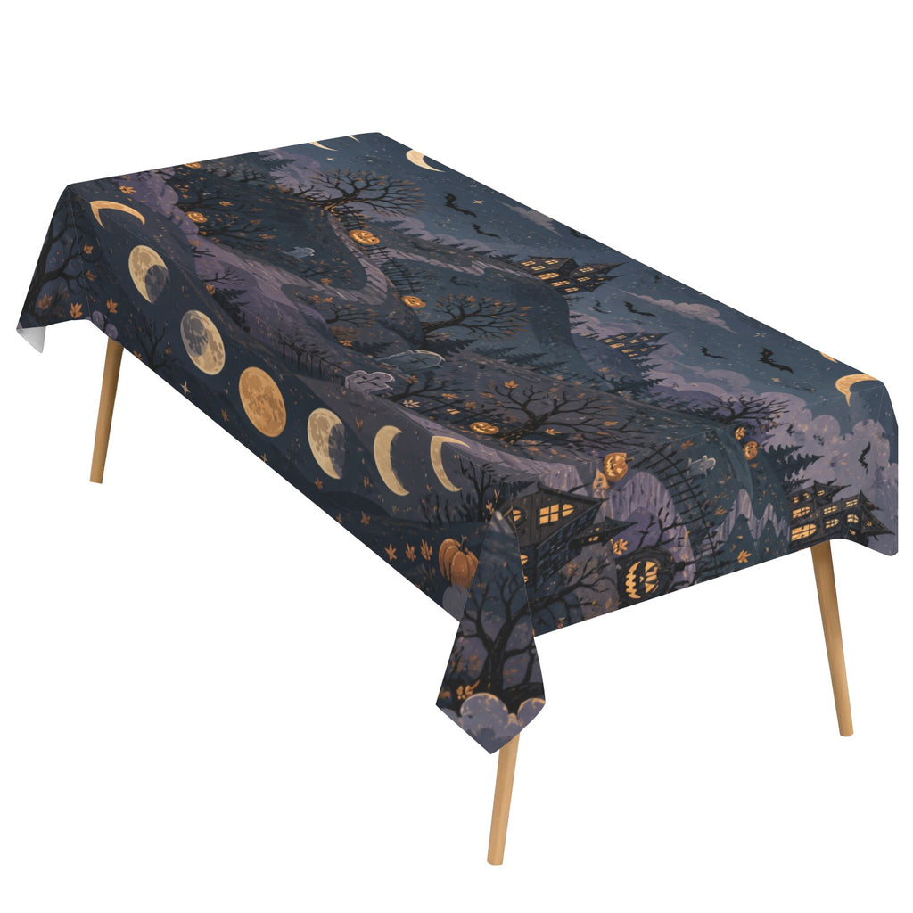 Haunted Hills 178cm x 140cm Rectangular Tablecloth 70x55inch (QUE)