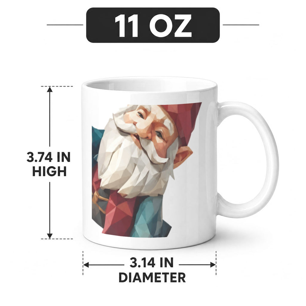 Spooky Garden Gnome 11 oz White Ceramic Mug