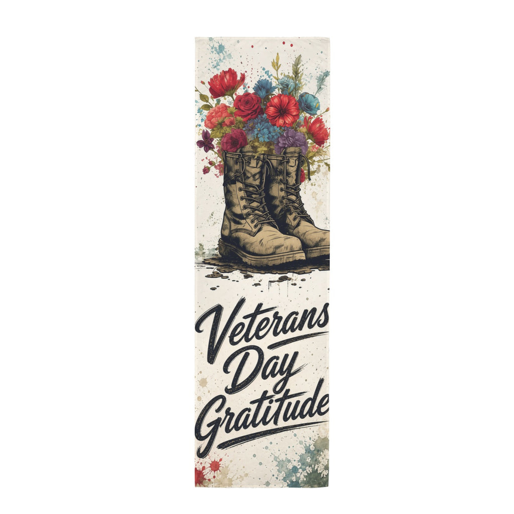 Veterans Day Gratitude 12 x 40 in Polyester Peach Skin Tapestry