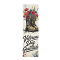 Veterans Day Gratitude 12 x 40 in Polyester Peach Skin Tapestry