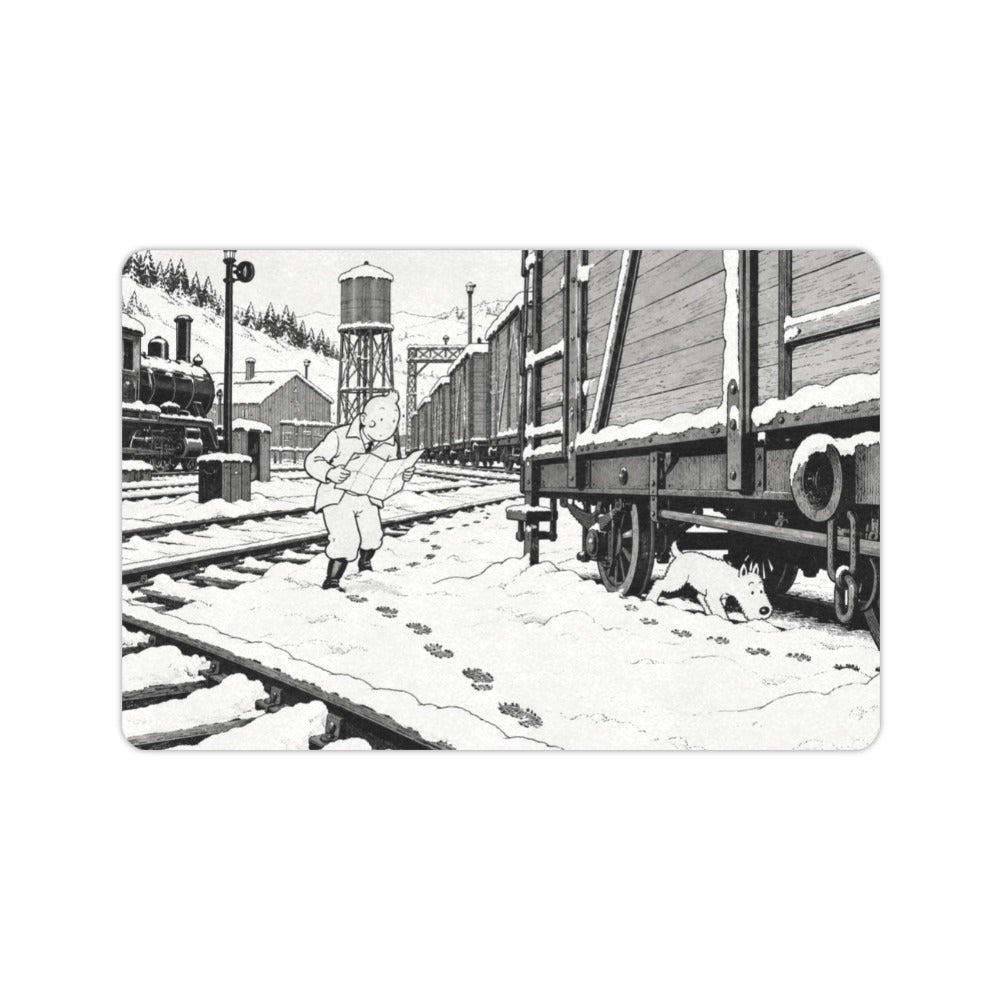 Tintin and Snowy Rail Yard 23.6 x 15.7 in Doormat