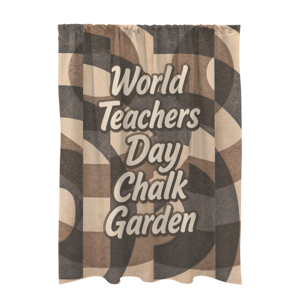 World Teachers Day Chalk Garden 51 x 72 in Door Curtain (QUE)