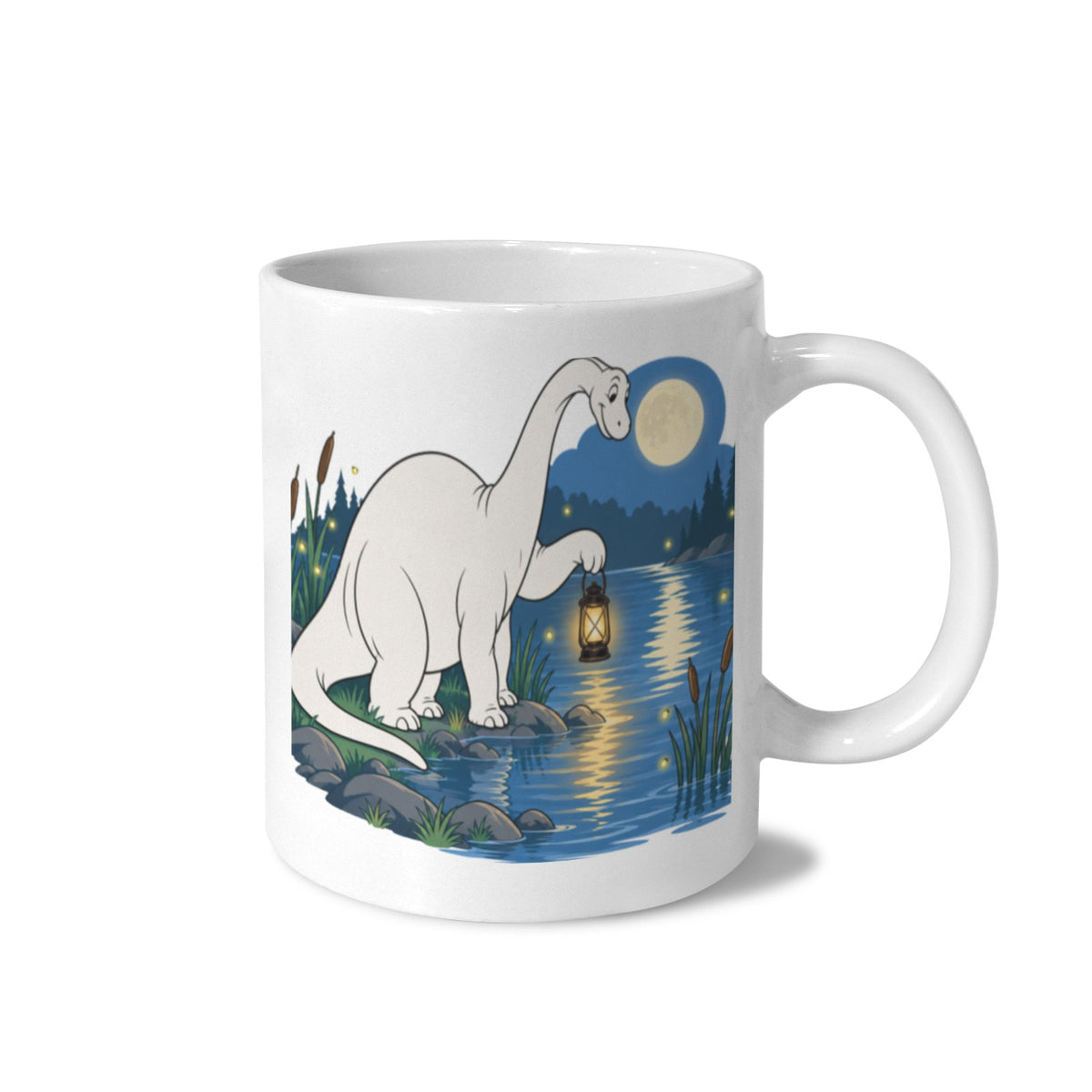 Gertie Lantern Lake 11 oz White Ceramic Mug