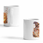 Autumn Moon Rabbit 11 oz White Ceramic Mug