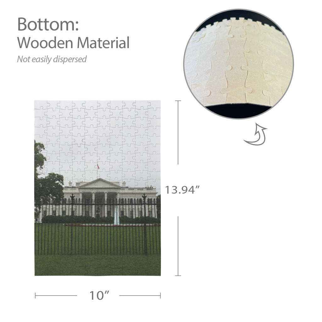 White House 10 x 13.94 in 200-Piece Wooden Jigsaw Puzzle (QUE)