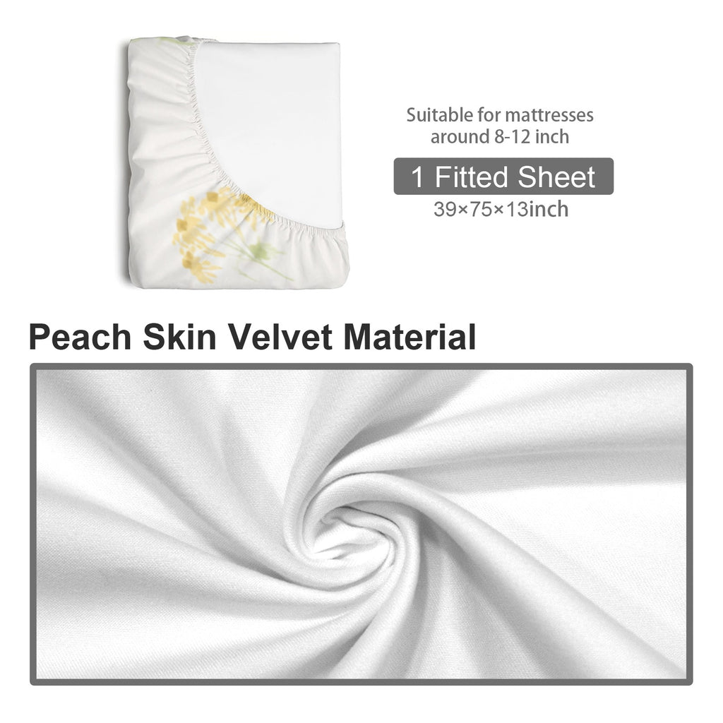 Bedding Restock Ribbon Fitted Sheet 39x75x13inch (QUE)