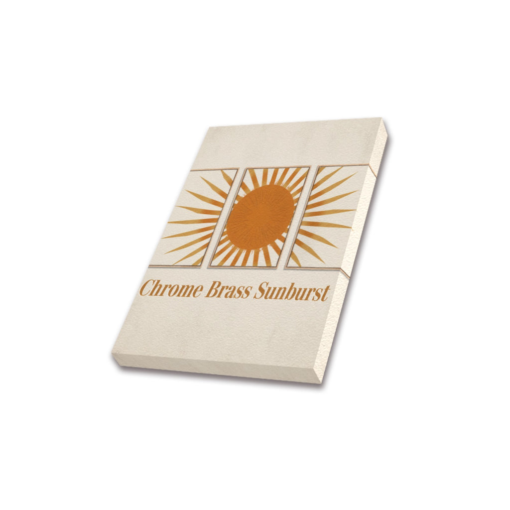 Chrome Brass Sunburst Frame Canvas Print 8"x10"