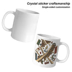 Alice Upside-Down Library 11 oz White Ceramic Mug
