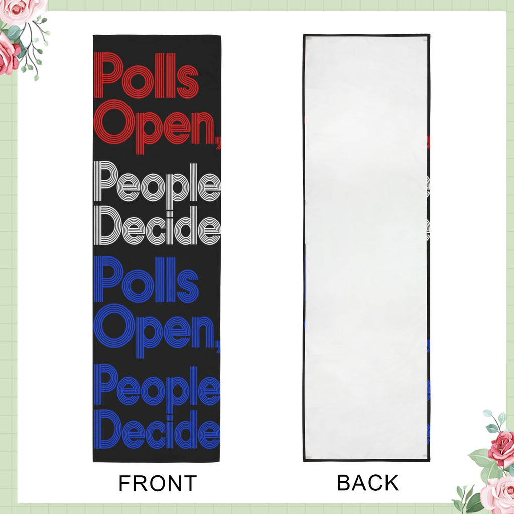 Polls Open, People Decide 12 x 40 in Polyester Peach Skin Tapestry
