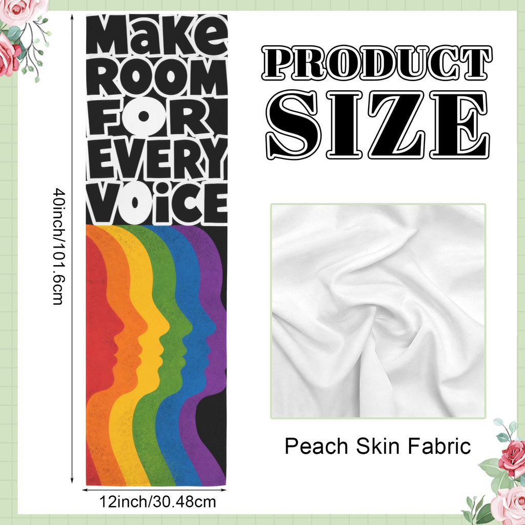 Make Room for Every Voice 12 x 40 in Polyester Peach Skin Tapestry