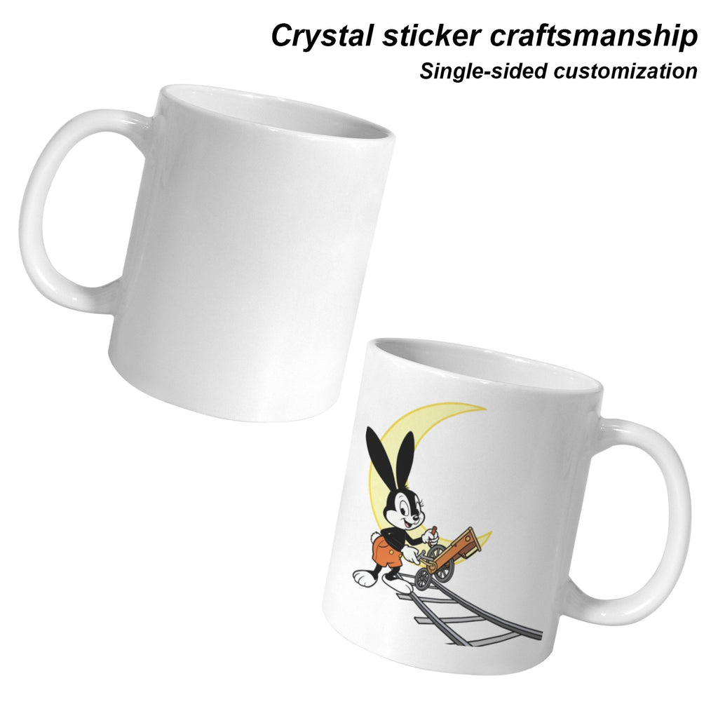 Oswald Trolley Moon 11 oz White Ceramic Mug