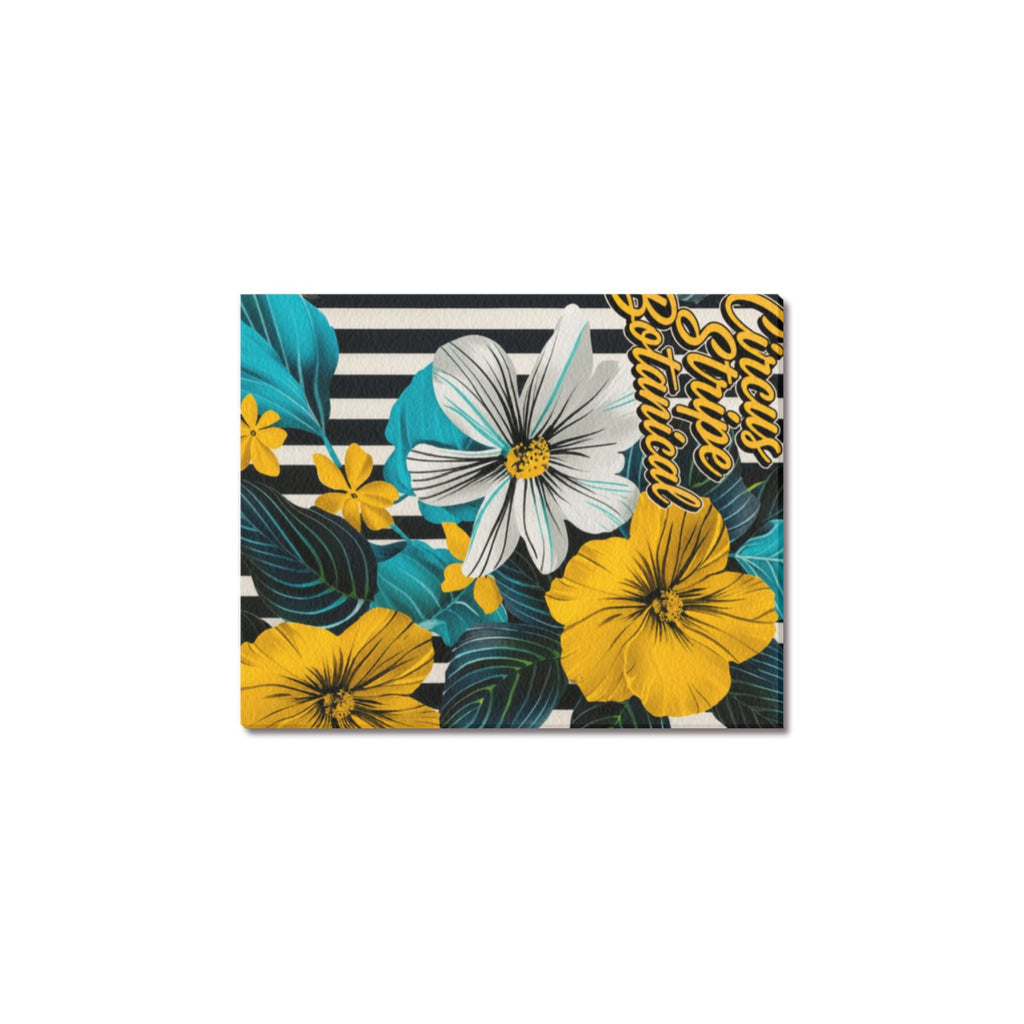 Circus Stripe Botanical Frame Canvas Print 8"x10"