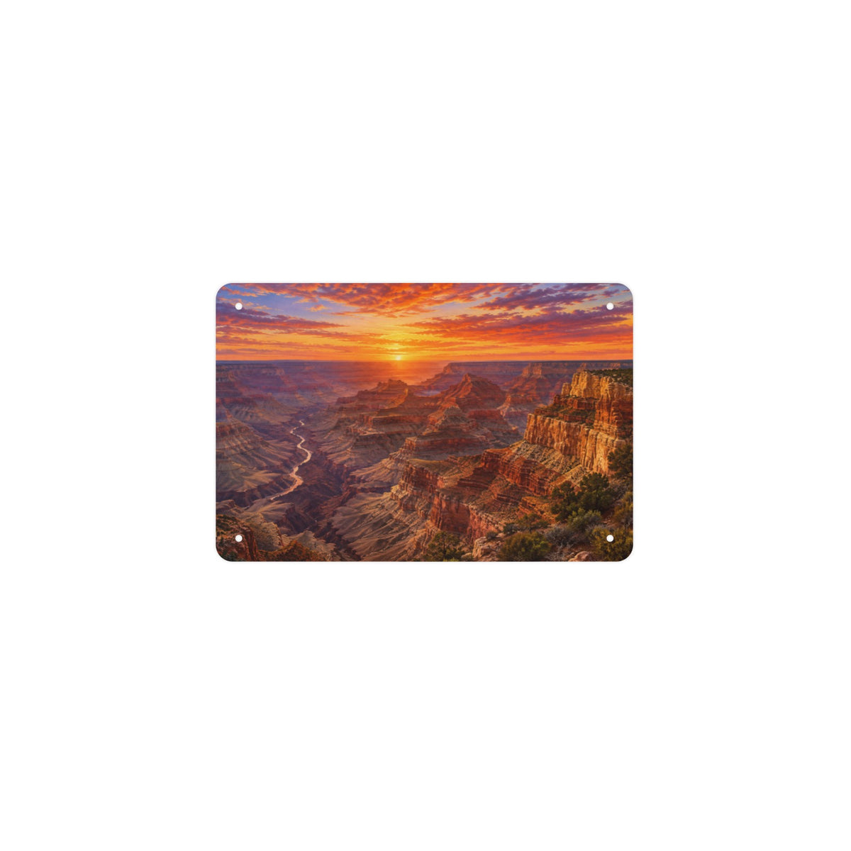 Grand Canyon Sunset 12 x 8 in Metal Tin Sign