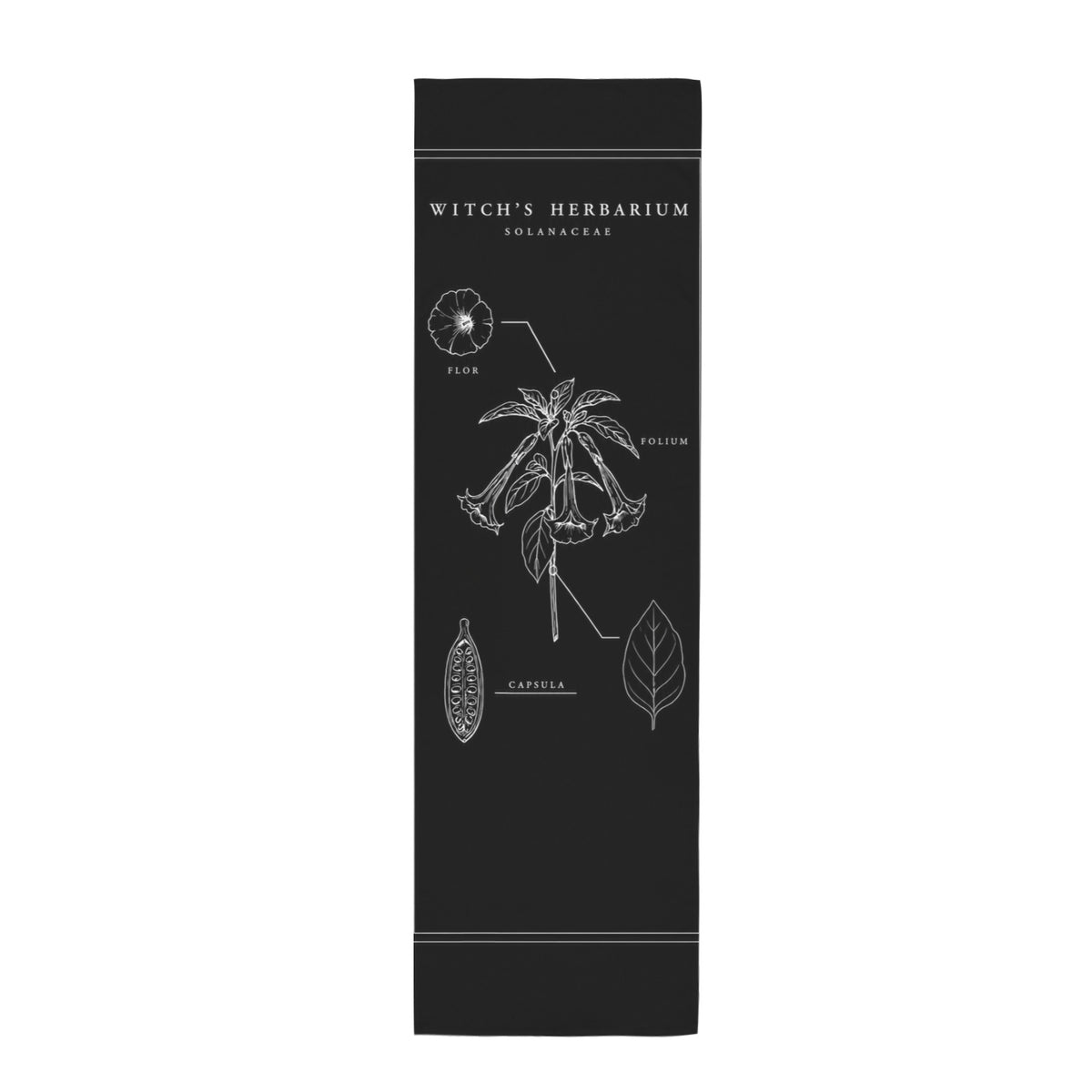 Witch's Herbarium 12 x 40 in Polyester Peach Skin Tapestry