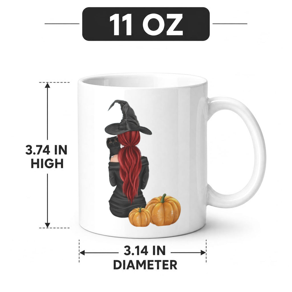 Crescent Moon Bats 11 oz White Ceramic Mug