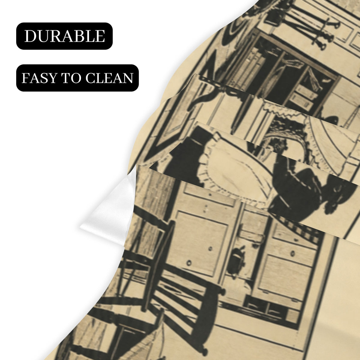 Comic Strip Rooftops 200cm x 43.1cm Fireplace Cloth (QUE)