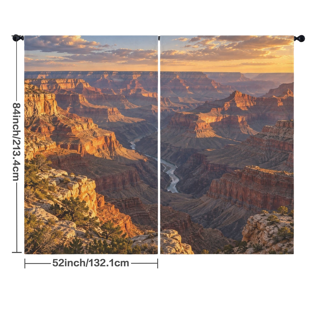 Grand Canyon Afternoon Light 52 x 84 in Window Curtain Set