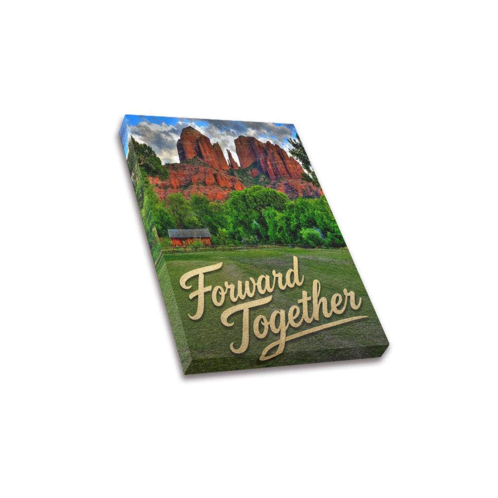 Forward Together Red Rock Valley Frame Canvas Print 8"x10"