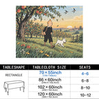 Tintin Orchard 178cm x 140cm Rectangular Tablecloth 70x55inch (QUE)